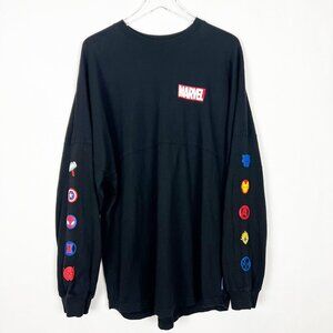 Disney Marvel Avengers Spirit Jersey Mens XXL Black Superheroes Comics T-Shirt